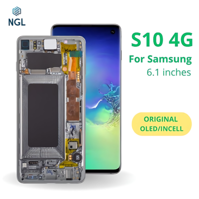 LCD Screen Replacement Assembly with Frame for Samsung Galaxy S10 4G