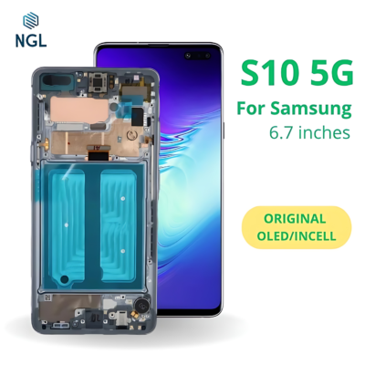 LCD Screen Replacement Assembly with Frame for Samsung Galaxy S10 5G
