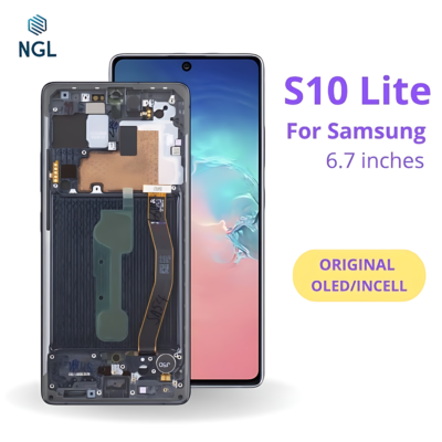 LCD Screen Replacement Assembly with Frame for Samsung Galaxy S10 Lite