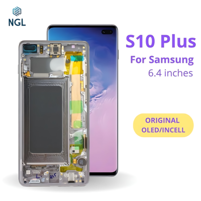 LCD Screen Replacement Assembly with Frame for Samsung Galaxy S10 Plus