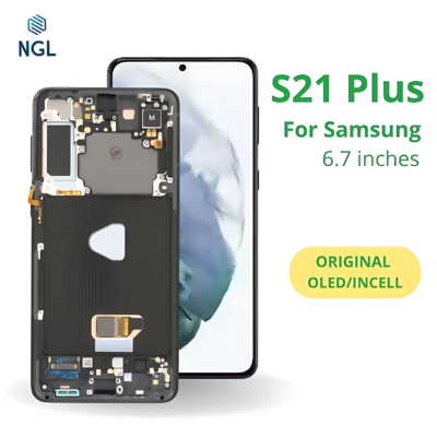 LCD Screen Replacement Assembly with Frame for Samsung Galaxy S21 Plus