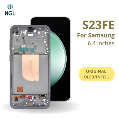 LCD Screen Replacement Assembly with Frame for Samsung Galaxy S23FE