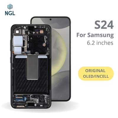LCD Screen Replacement Assembly with Frame for Samsung Galaxy S24