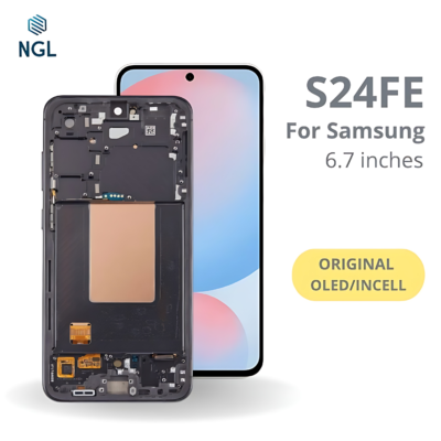 LCD Screen Replacement Assembly with Frame for Samsung Galaxy S24FE