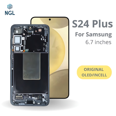 LCD Screen Replacement Assembly with Frame for Samsung Galaxy S24 Plus