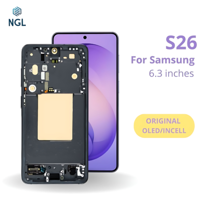LCD Screen Replacement Assembly with Frame for Samsung Galaxy S26