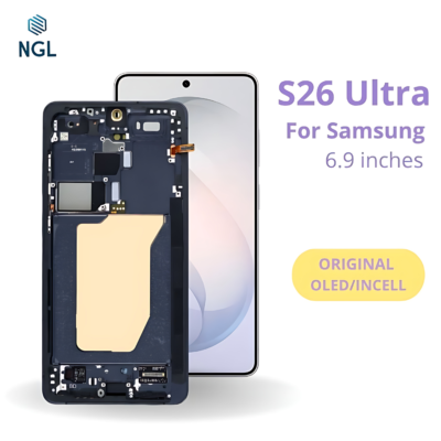 LCD Screen Replacement Assembly with Frame for Samsung Galaxy S26 Ultra