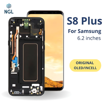 LCD Screen Replacement Assembly with Frame for Samsung Galaxy S8 Plus