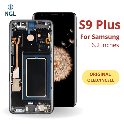 LCD Screen Replacement Assembly with Frame for Samsung Galaxy S9 Plus