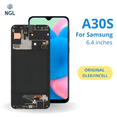 LCD Screen Replacement Assembly with Frame for Samsung Galaxy A30S