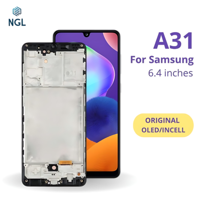 LCD Screen Replacement Assembly with Frame for Samsung Galaxy A31