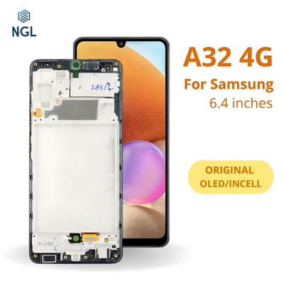 LCD Screen Replacement Assembly with Frame for Samsung Galaxy A32 4G