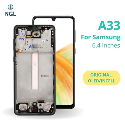 LCD Screen Replacement Assembly with Frame for Samsung Galaxy A33 4G/5G
