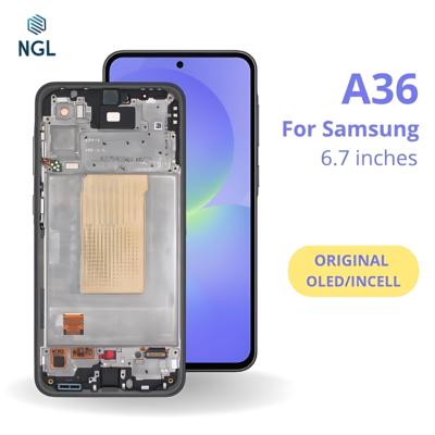 LCD Screen Replacement Assembly with Frame for Samsung Galaxy A36