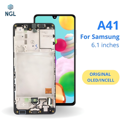 LCD Screen Replacement Assembly with Frame for Samsung Galaxy A41