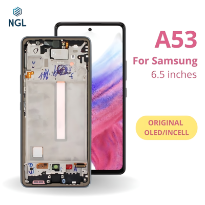 LCD Screen Replacement Assembly with Frame for Samsung Galaxy A53