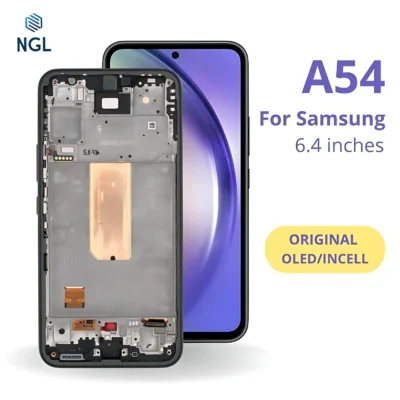 LCD Screen Replacement Assembly with Frame for Samsung Galaxy A54