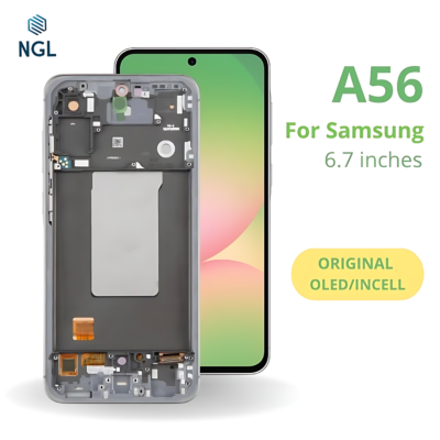 LCD Screen Replacement Assembly with Frame for Samsung Galaxy A56