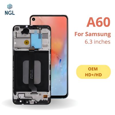LCD Screen Replacement Assembly with Frame for Samsung Galaxy A60