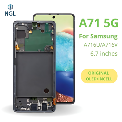 LCD Screen Replacement Assembly with Frame for Samsung Galaxy A71 5G