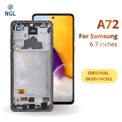 LCD Screen Replacement Assembly with Frame for Samsung Galaxy A72