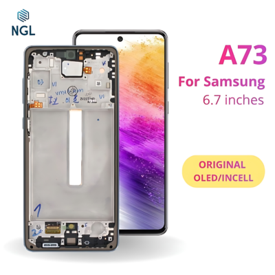 LCD Screen Replacement Assembly with Frame for Samsung Galaxy A73