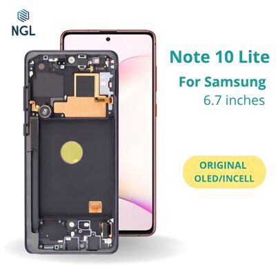 LCD Screen Replacement Assembly with Frame for Samsung Galaxy Note 10 Lite