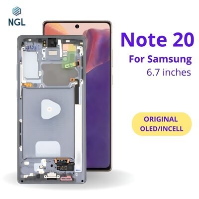 LCD Screen Replacement Assembly with Frame for Samsung Galaxy Note 20